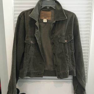 Amazing A&F olive corduroy Jacket unisex